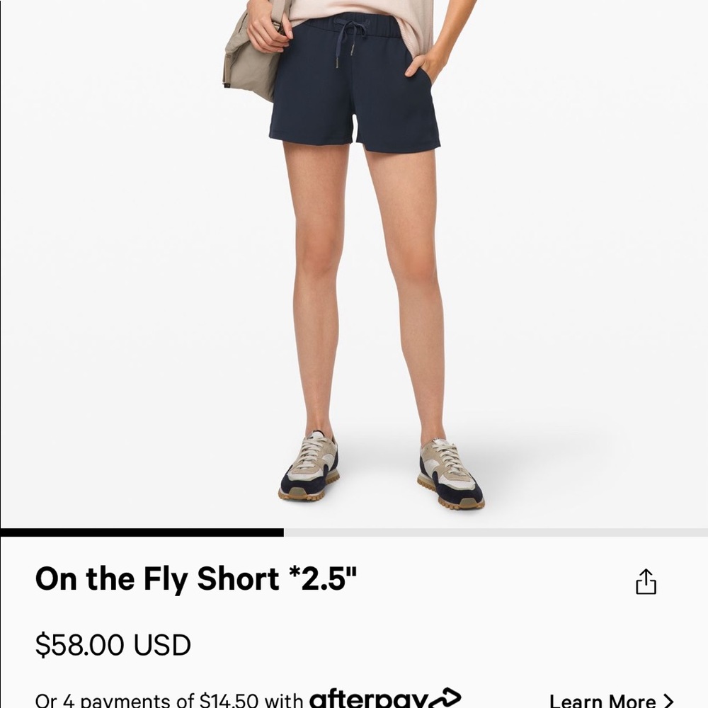 Lululemon shorts - on the fly 2.5